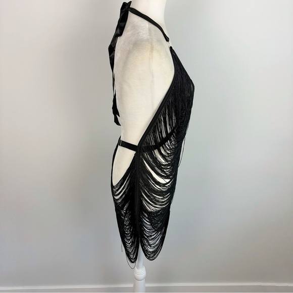 Thistle and Spire Fringe Benefts Slip in Black Size M/L - Picture 2 of 13